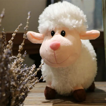 Export Korea Market High Quality Long plush Sheep Stuffed Animal Plush simulation Lamb Doll Toys for Children Room Decor Present