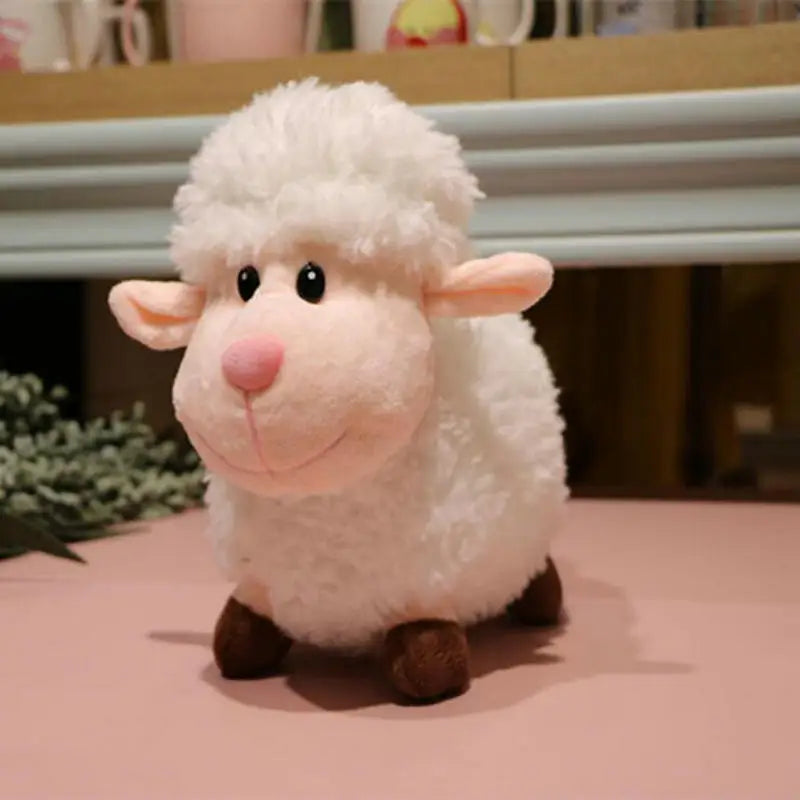 Export Korea Market High Quality Long plush Sheep Stuffed Animal Plush simulation Lamb Doll Toys for Children Room Decor Present