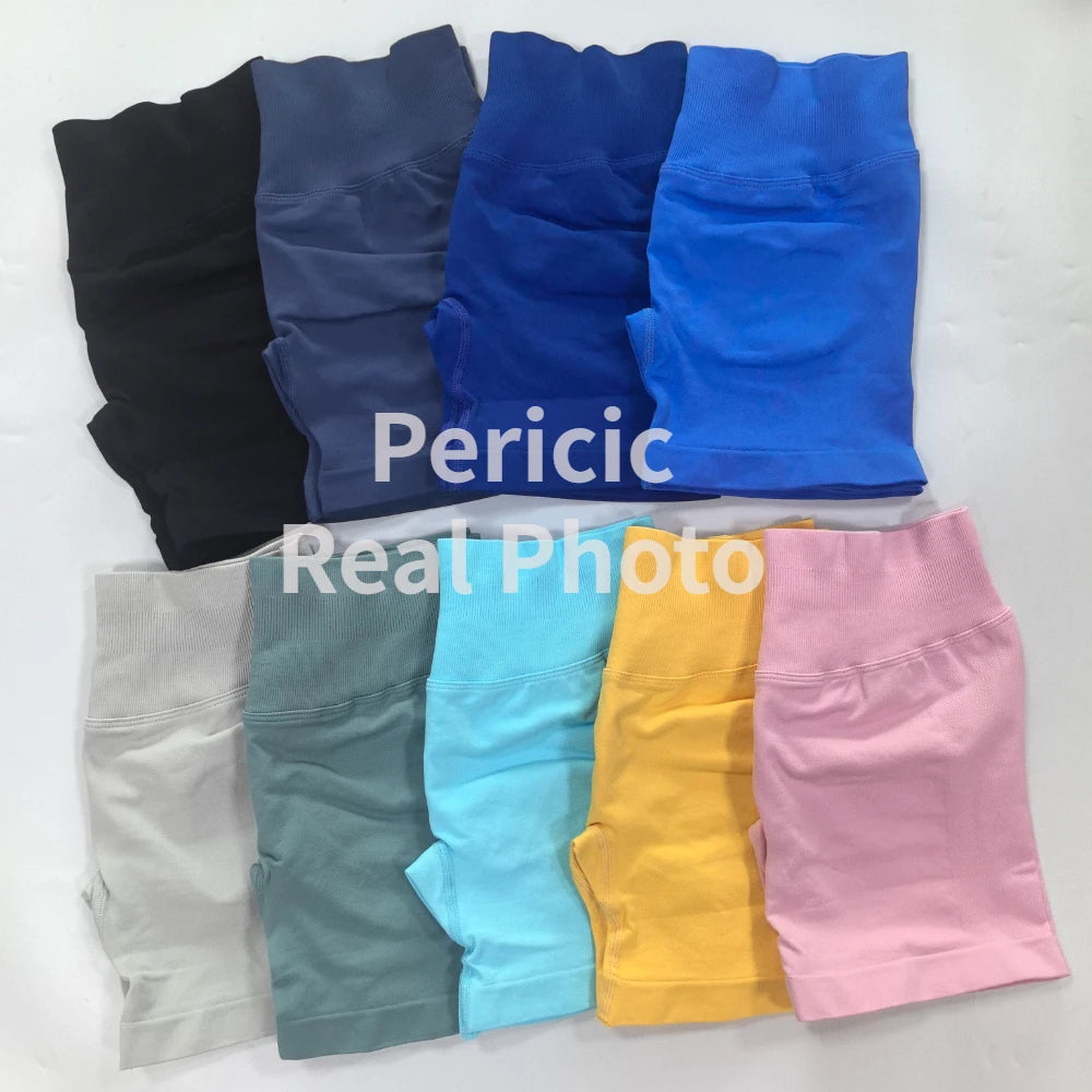 4.5" Impact Shorts Low Ribbed Band Yoga Shorts Seamless Flex Scrunch Bum Workout Gym Shorts Booty High Stretch Running Shorts