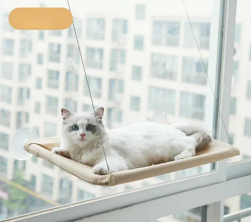 Hanging Cat Bed Pet Cat Hammock Aerial Cats Bed House Kitten Climbing Frame Sunny Window Seat Nest Bearing 20kg Pet Accessories