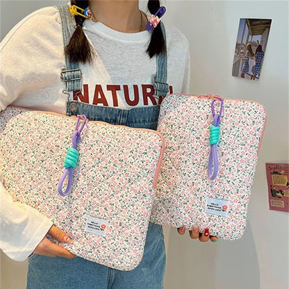 Ins Cute Flower Laptop Sleeve Computer Carrying Case Bag 11 13 14 15.3 15.6 Inch Portable Table Cover Bags for Mac Book HP ASUS