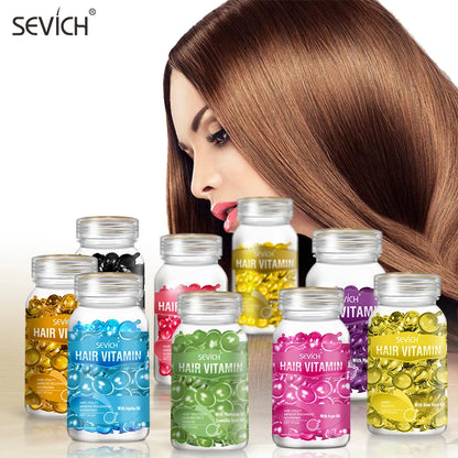 Vitamin Capsule Repair Damaged Hair Keratin Complex Oil Anti-Loss Moroccan Oil Soft Smooth Silky Hair Care Products