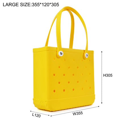 Beach Tote Silicone Basket with Sand Waterproof Travel Bag Sandproof Handbag Multi-Purpose Storage Bag for Boat Pool Sports Gyms