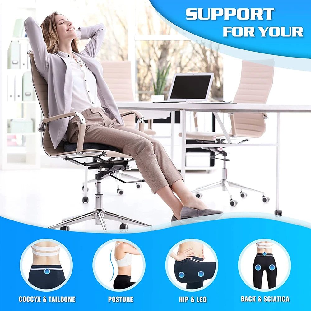 Seat Cushions for Office Chairs Memory Foam Coccy Cushion Pads for Tailbone Pain Sciatica Relief Pillow Correct Sitting Posture