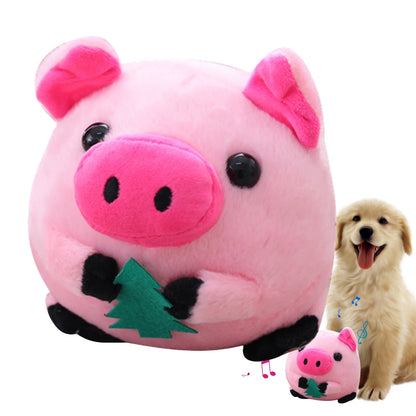 Singing Animal Plush Toy Electric Interactive Toy Talking Electric Interactive Animated Pig Doll Toys For Medium Small Dogs Pets