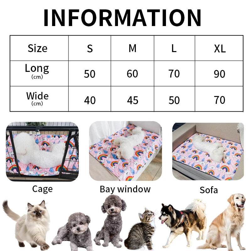 Washable Pet Pee Pad Pet Diaper Mat Reusable Mats for Dogs Dog Bed Urine Washable Dog Training Pad Four Seasons Pet Mat Urine