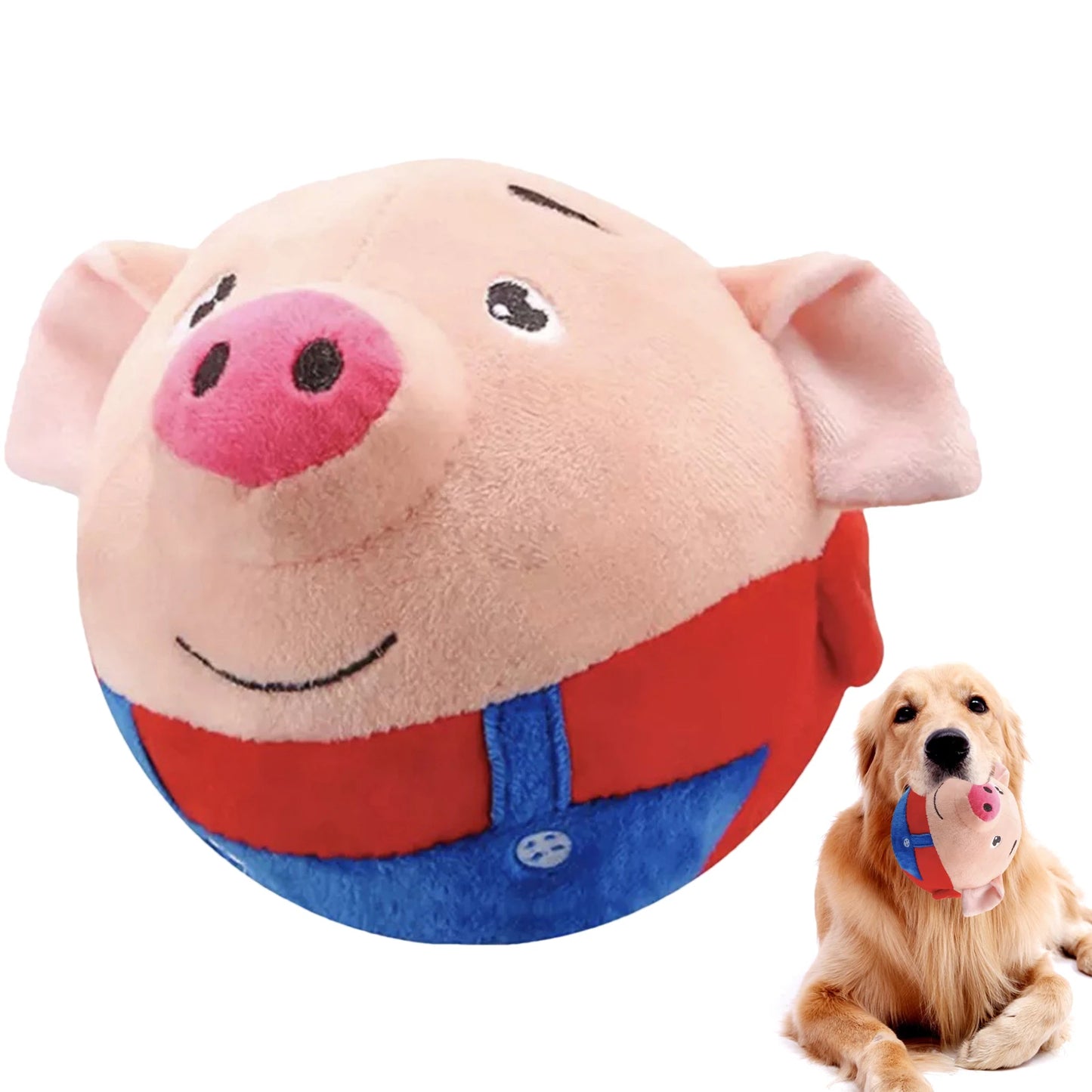 Singing Animal Plush Toy Electric Interactive Toy Talking Electric Interactive Animated Pig Doll Toys For Medium Small Dogs Pets