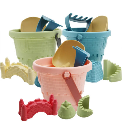 Children's Castle Sand Digging Sets Sand Scoop Summer Toy Beach Toys Sand Box for Kids Outdoor Baby Educational Interactive Gift