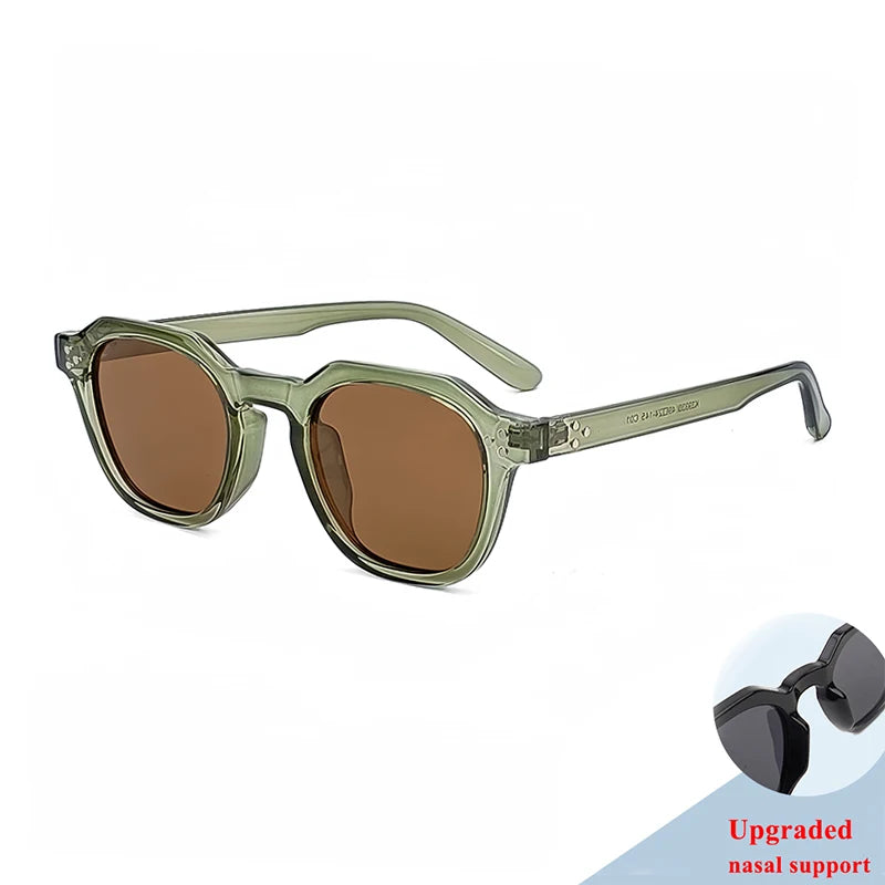 New Retro Polarized TR90 Frame Men's Sunglasses Fashion Polygon Women Sunglasses Male Outddor High Quality Travel UV400 Eyewear