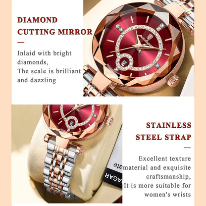 Luxury Watch For Woman High Quality Diamond Ladies Quartz Watch Waterproof Date Stainless Steel Women Watches