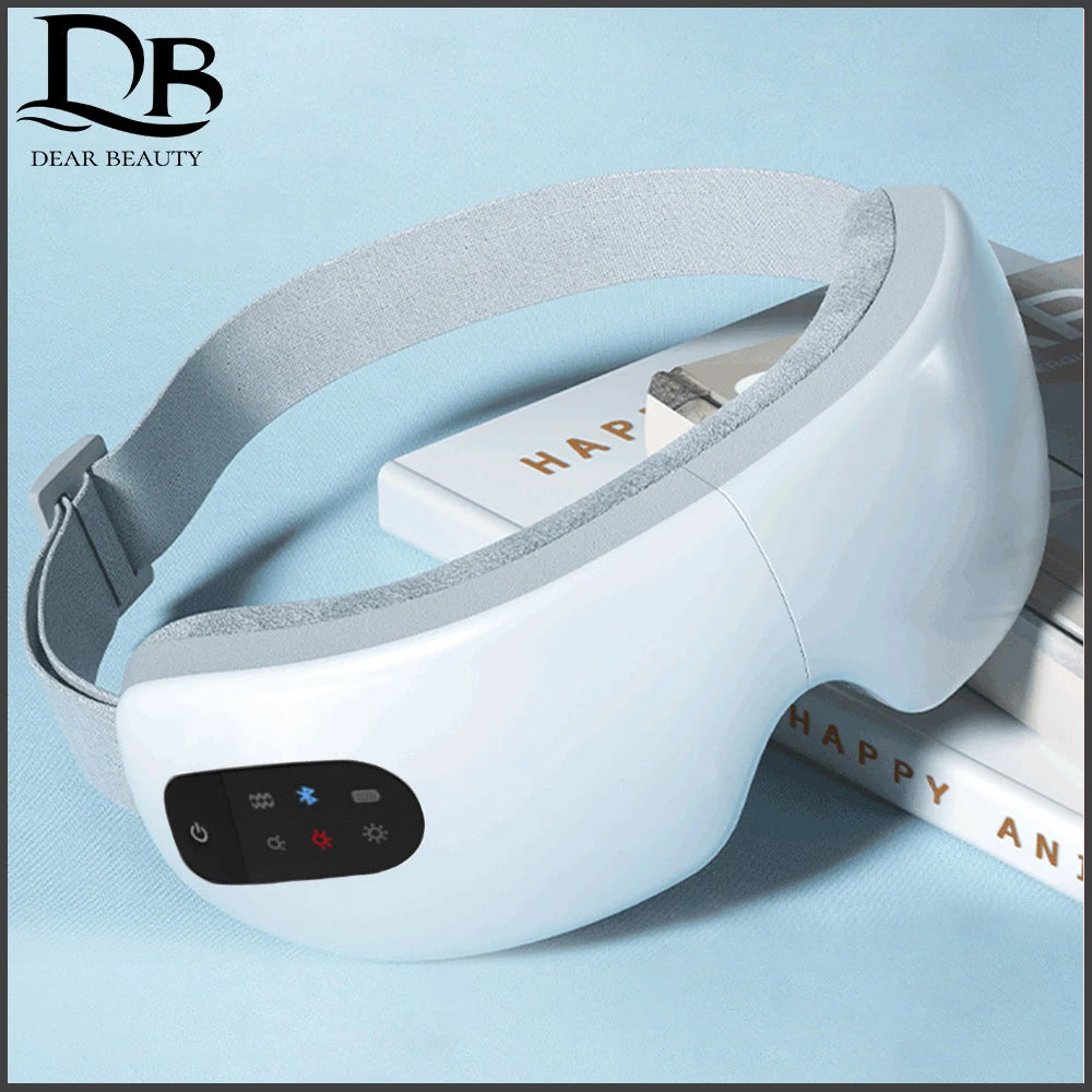 Smart Eye Massager Electric Hot Compress Heating Vibration Bluetooth Relieve Fatigue Improve Sleeping 15-minute Timer USB Charg