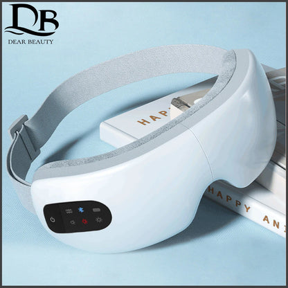 Smart Eye Massager Electric Hot Compress Heating Vibration Bluetooth Relieve Fatigue Improve Sleeping 15-minute Timer USB Charg