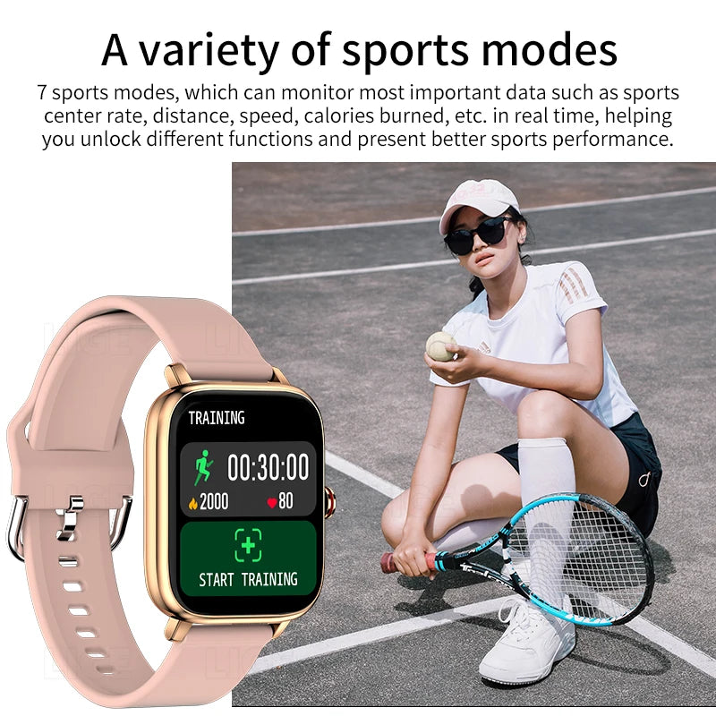 Call Smart Watch Women Custom Dial Smartwatch For Android IOS Waterproof Bluetooth Music Watches Full Touch Bracelet Clock