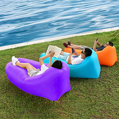 Air Sofa Versatile Sleeping Bag Inflatable Air Lazy Sofa Foldable Sofa Chair Fashion Manufacturers Lazy Chair for Outdoor