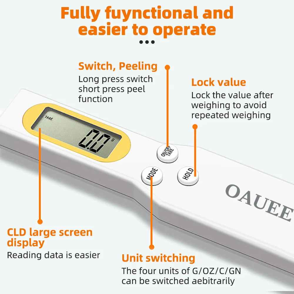 Electronic Kitchen Scale 500g 0.1g LCD Digital Measuring Food Flour Digital Spoon Scale Mini Kitchen Tool for Milk Coffee Scale