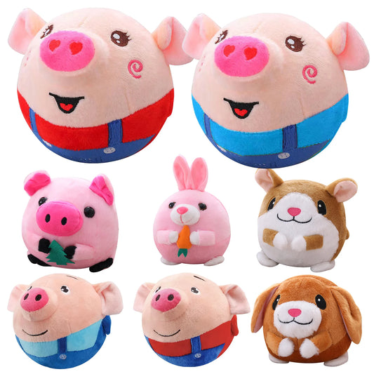 Singing Animal Plush Toy Electric Interactive Toy Talking Electric Interactive Animated Pig Doll Toys For Medium Small Dogs Pets