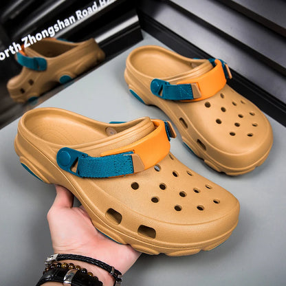 Mens Sandals Shoes Summer Ligtweight EVA Trend Home Sandals Clogs Shoes Men Baotou Slippers Outdoor Beach Comfortable Sandals