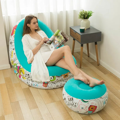 Home Decoration Bean Bag Chair Washable Lounger Recliner Living Room Inflatable Lazy Sofa Folding Couch Comfortable Outdoor Pad